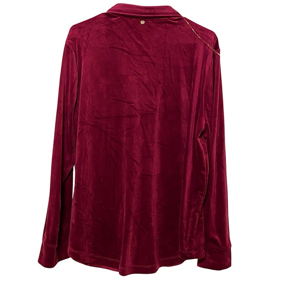 Cable & Gauge Magenta Velvet Button-Up - Picture 3 of 8